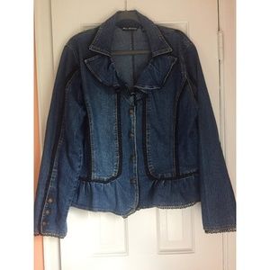 New Identity Jean Jacket w/ Ruffles ~ Size 1X